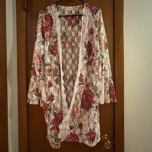 Lacy floral cover up
